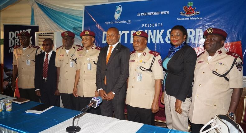 Members of FRSC and Nigerian Breweries PLC