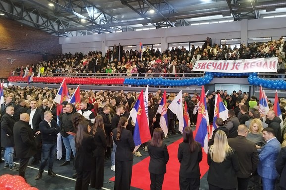 U Hali sportova u Kosovskoj Mitrovici počeo miting Srpske liste: Startuje izborna kampanja na Kosovu i Metohiji (FOTO)