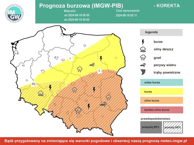 Zapowiada się bardzo niebezpieczny poniedziałek