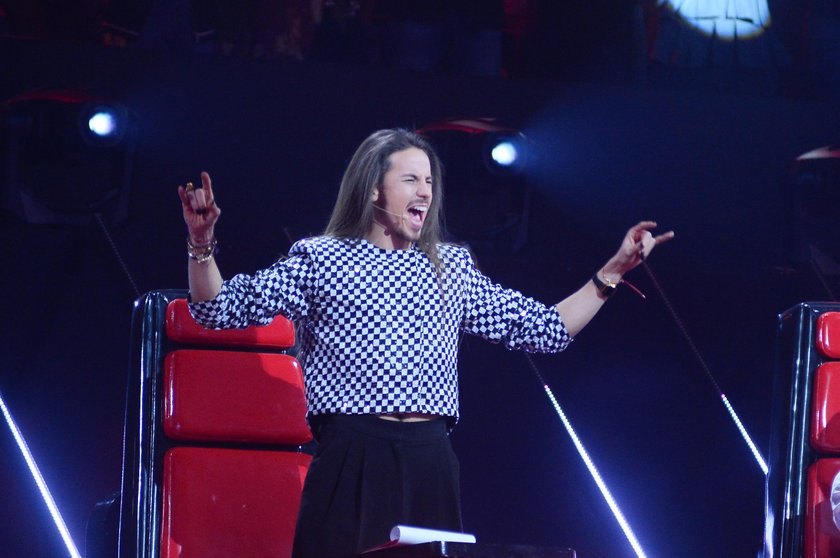 Michał Szpak na planie „The Voice of Poland”