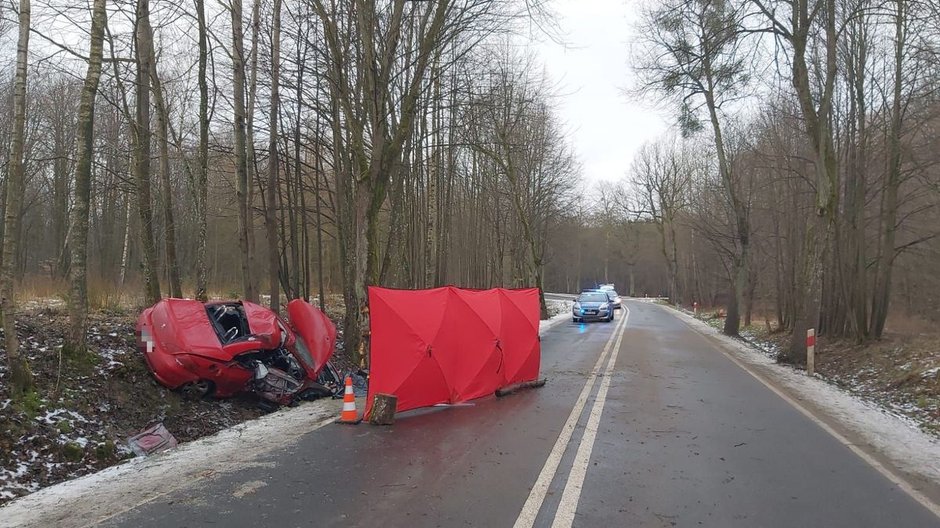 Tragedia koło Elbląga. Dwie osoby zginęły w wypadku drogowym