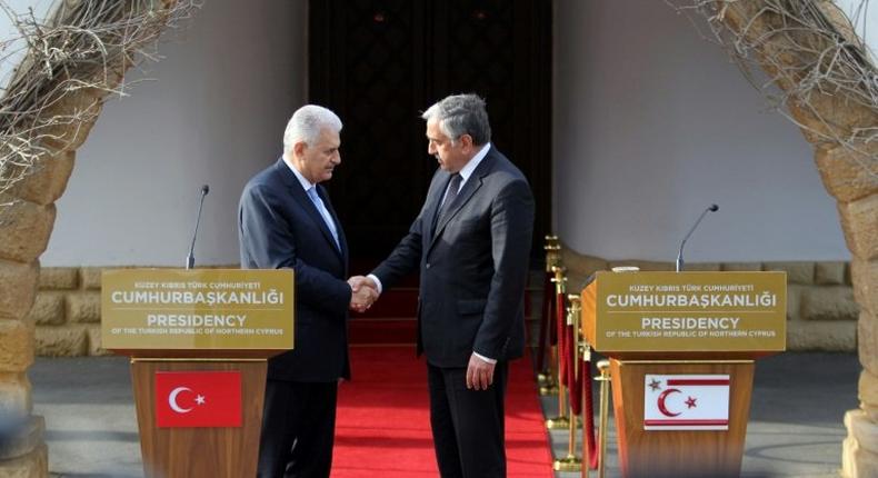 Turkish Prime Minister Binali Yildirim visits north Nicosia as talks to reunify the island of Cyprus stall