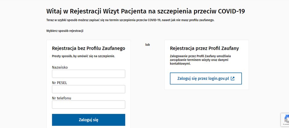 Do rejestracji potrzebne są tylko podstawowe dane