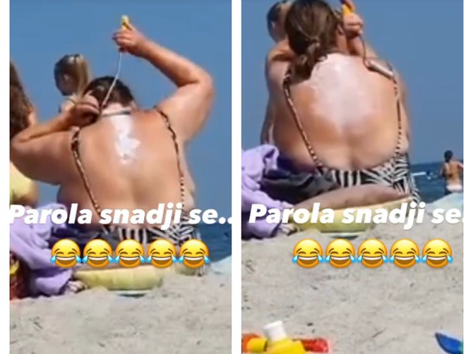 Žena uzela jarac za krečenje, pa razmazivala kremu za sunčanje po leđima
