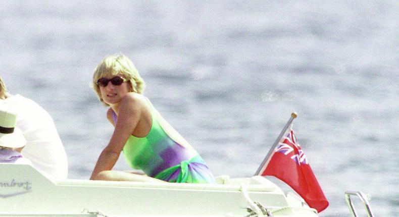 Princess Diana was seen in St Tropez holidaying with her sons and Dodi Fayed in the summer of 1997. The actual boat that sank, Cujo, is not pictured.Michel Dufour/WireImage
