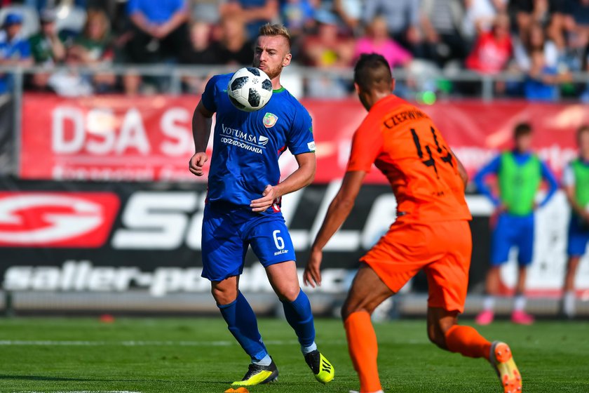 Pilka nozna. Ekstraklasa. Miedz Legnica - Legia Warszawa. 22.09.2018