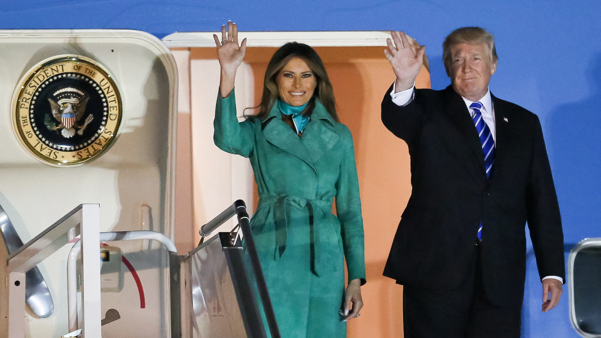 Prezydent USA Donald Trump z żoną Melanią