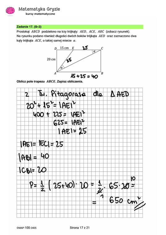 Egzamin ósmoklasisty 2024. Matematyka [ARKUSZE CKE i ODPOWIEDZI]