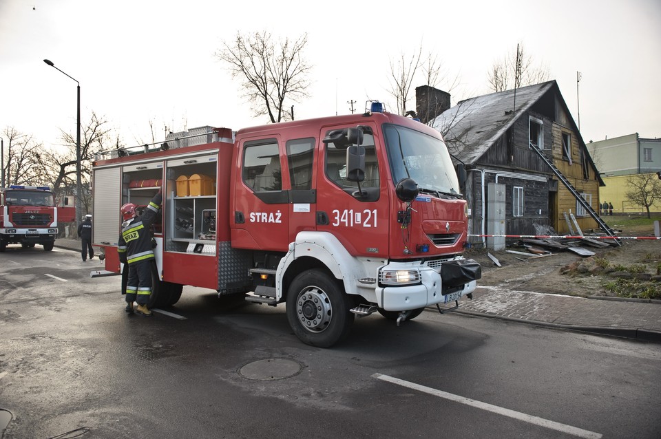 Pożar domu w Białej Podlaskiej