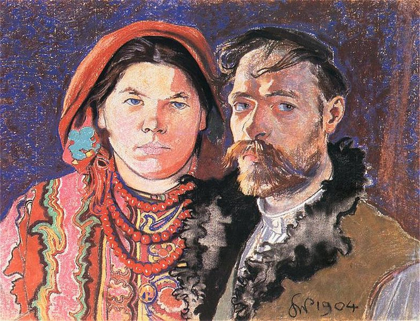 Stanisław Wyspiański, "Portret artysty z żoną" (1904)