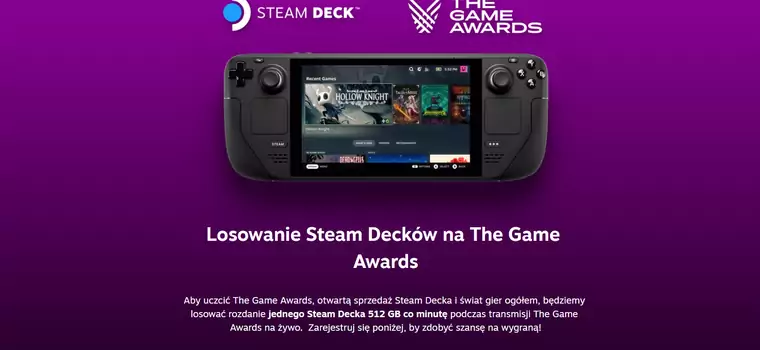 Valve rozda dziesiątki Steam Decków za oglądanie Game Awards. Oto co trzeba zrobić