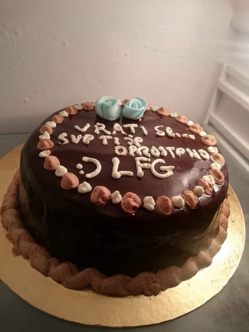 Bojan Kićanović, rođendanska torta