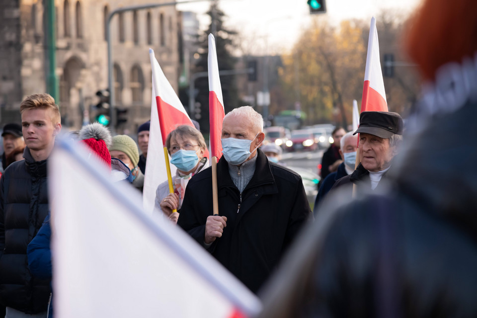 PoznaÅ„. Manifestacja "Murem za polskim mundurem