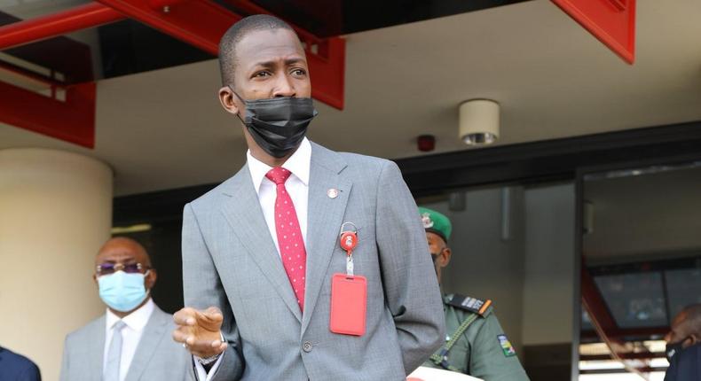Chairman of the Economic and Financial Crimes Commission (EFCC), Abdulrasheed Bawa. [Twitter/@officialEFCC]