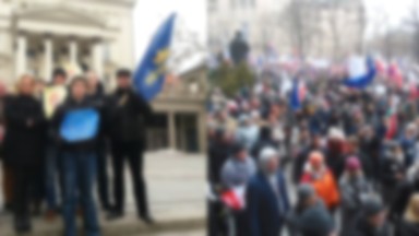 Poznań: KOD protestował przeciwko inwigilacji, KORWiN w obronie europejskich kobiet