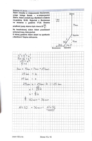 Egzamin ośmioklasisty. Zadanie 17
