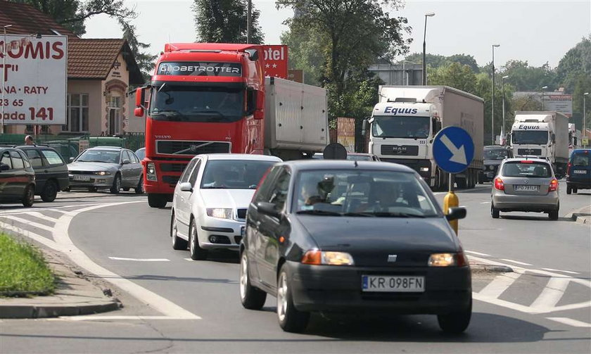 Tiry blokują miasto