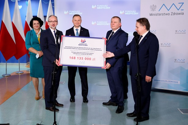 Andrzej Duda, Adam Niedzielski w Górnośląskim Centrum Zdrowia Dziecka im. Jana Pawła II