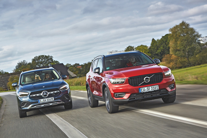 Porównanie hybrydowych SUVów: Mercedes GLA 250e kontra Volvo XC40 Recharge T4