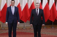 Mateusz Morawiecki i Piotr Gliński podczas powołania Rady Narodowego Instytutu Wolności, luty 2018