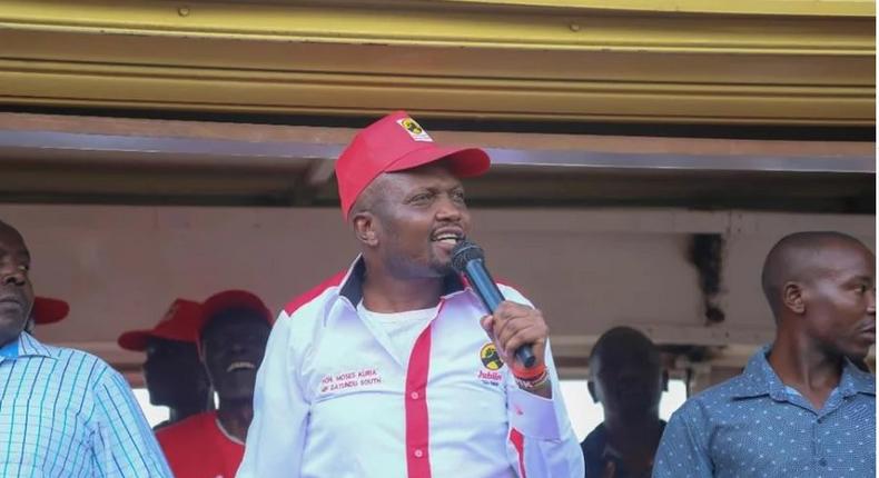 Moses Kuria during the campaign in Nyamira County.