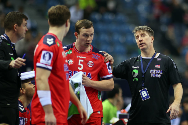 Trener reprezentacji Norwegii Joanas Wille podczas meczu grupy F mistrzostw świata piłkarzy ręcznych z Argentyną
