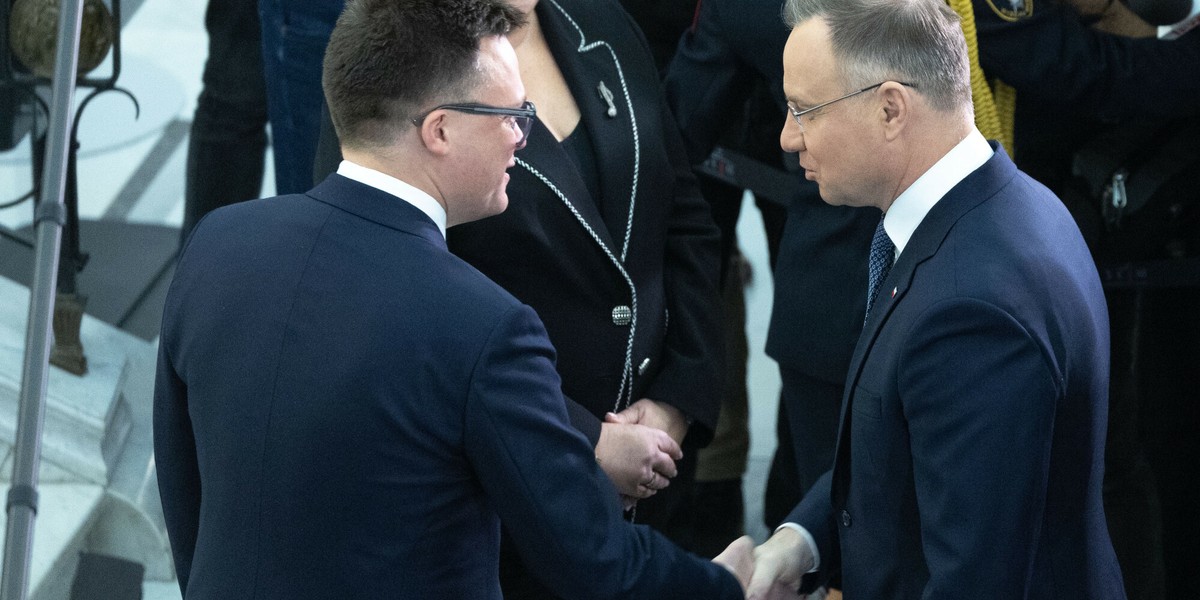 Szymon Hołownia i Andrzej Duda