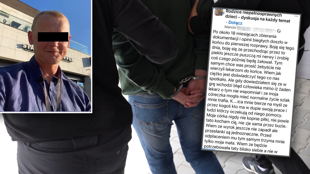 Ojciec niepełnosprawnego dziecka miał planować zbrodnię na lekarzach. Sąd uchylił mu areszt. Dlaczego?