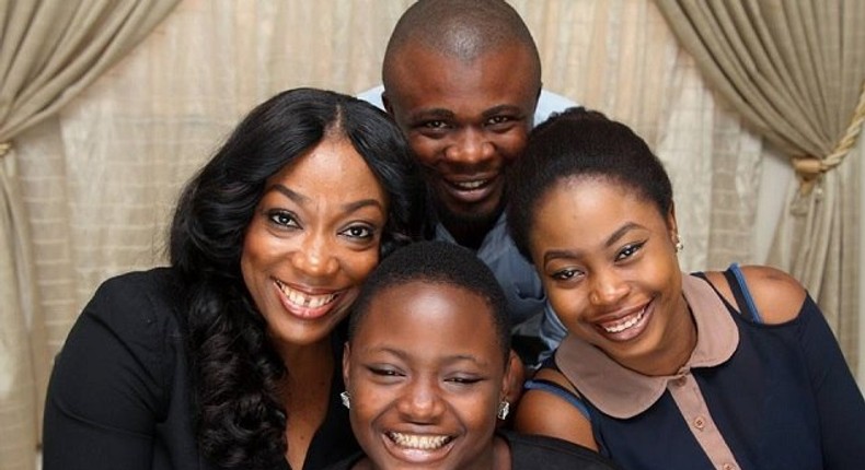 Uzoamaka Chukwu is all smiles with her new family