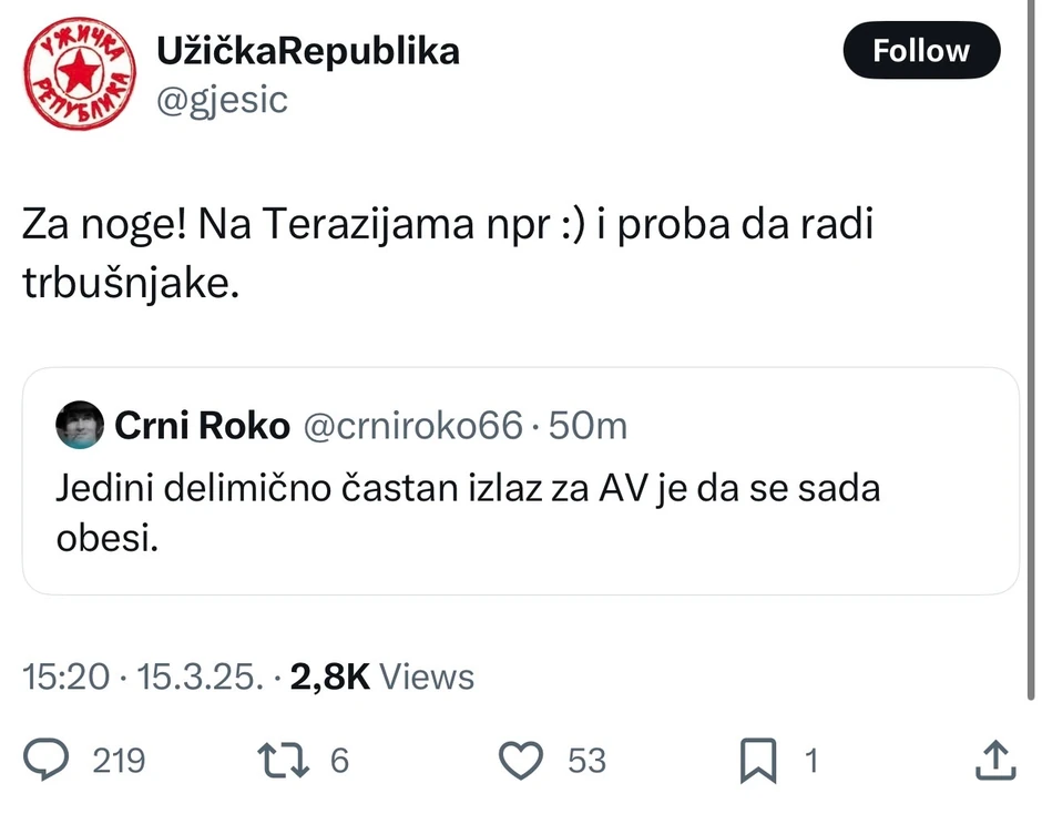 Goran Ješić, tvit