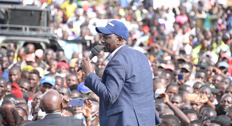 Deputy President William Ruto in Kakamega County over the weekend 