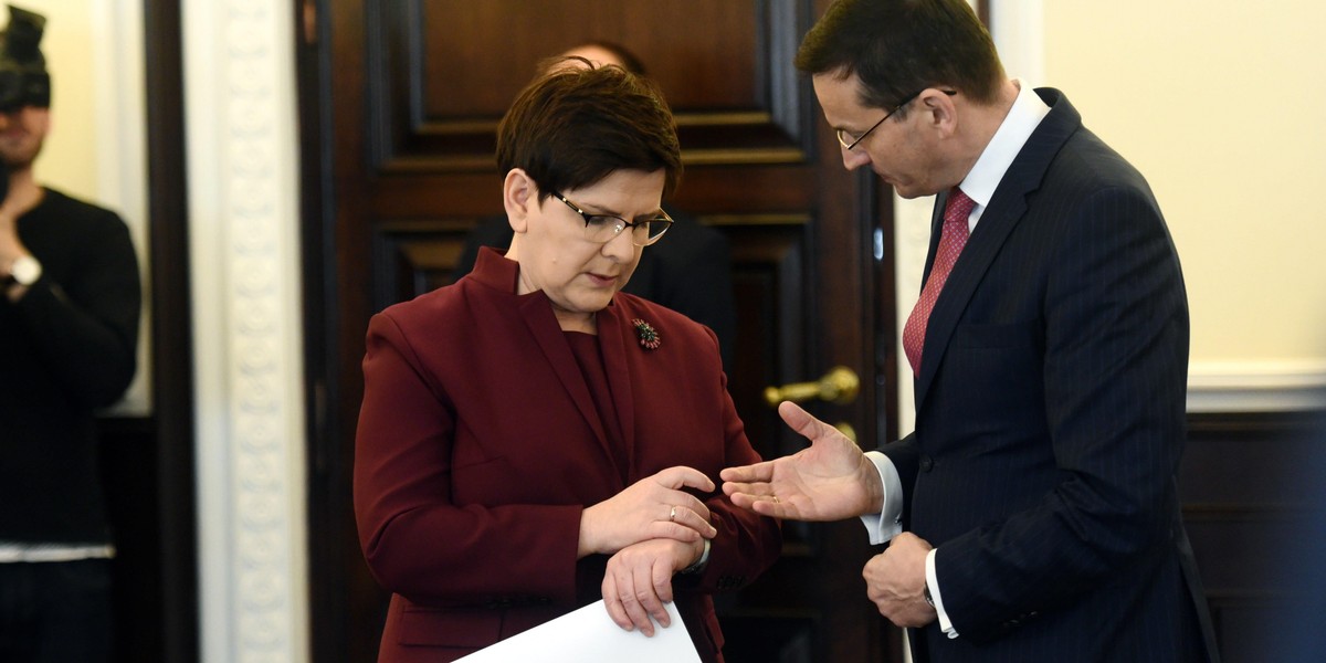 Beata Szydło i Mateusz Morawiecki