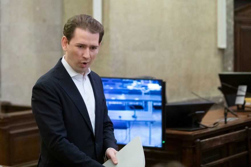 Fostul cancelar al Austriei Sebastian Kurz.  20 octombrie 2023