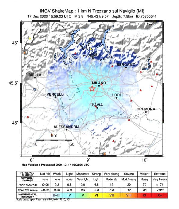 Trzęsienie ziemi w Mediolanie