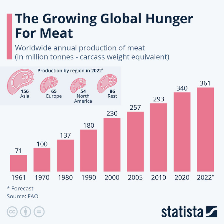 Produkcja mięsa na świecie