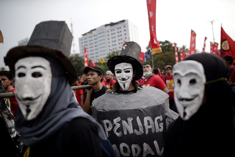 Demonstracje 1 maja w Indonezji. Fot. EPA/MAST IRHAM/PAP/EPA