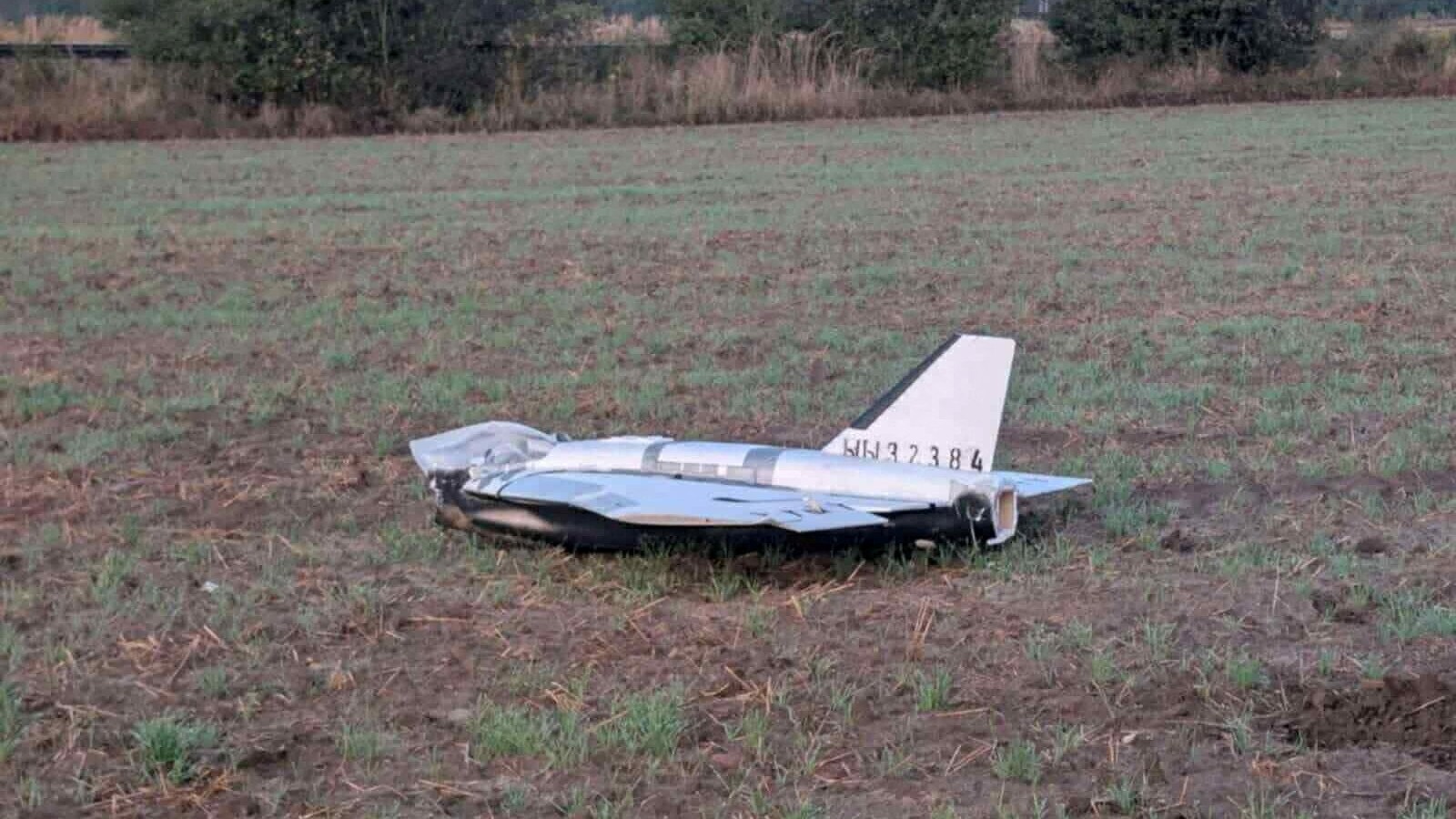 Gerbera, teda ruský dron slúžiaci počas útoku ako takzvaná návnada na zahltenie systémov protivsdušnej obrany, pri poľskej obci Czosnowka