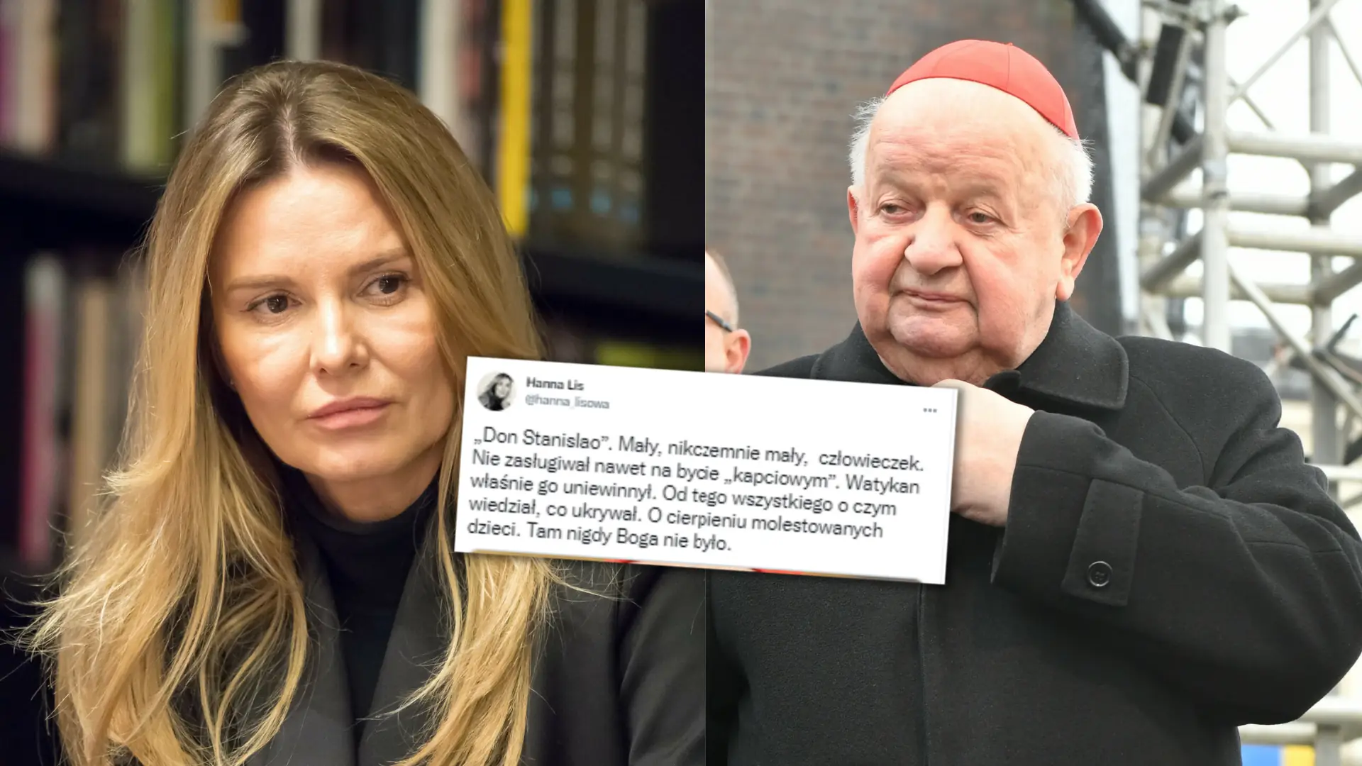 Hanna Lis w mocnych słowach o Kościele. Uderzyła w kardynała Dziwisza