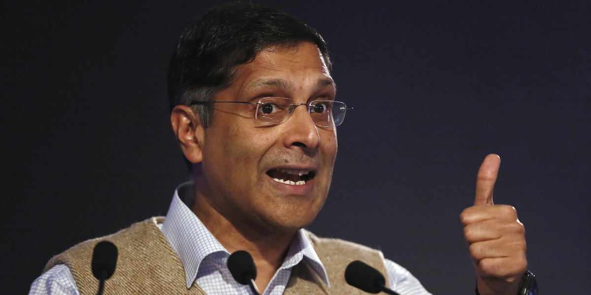 India's highest-ranking economist just announced his support for universal basic income