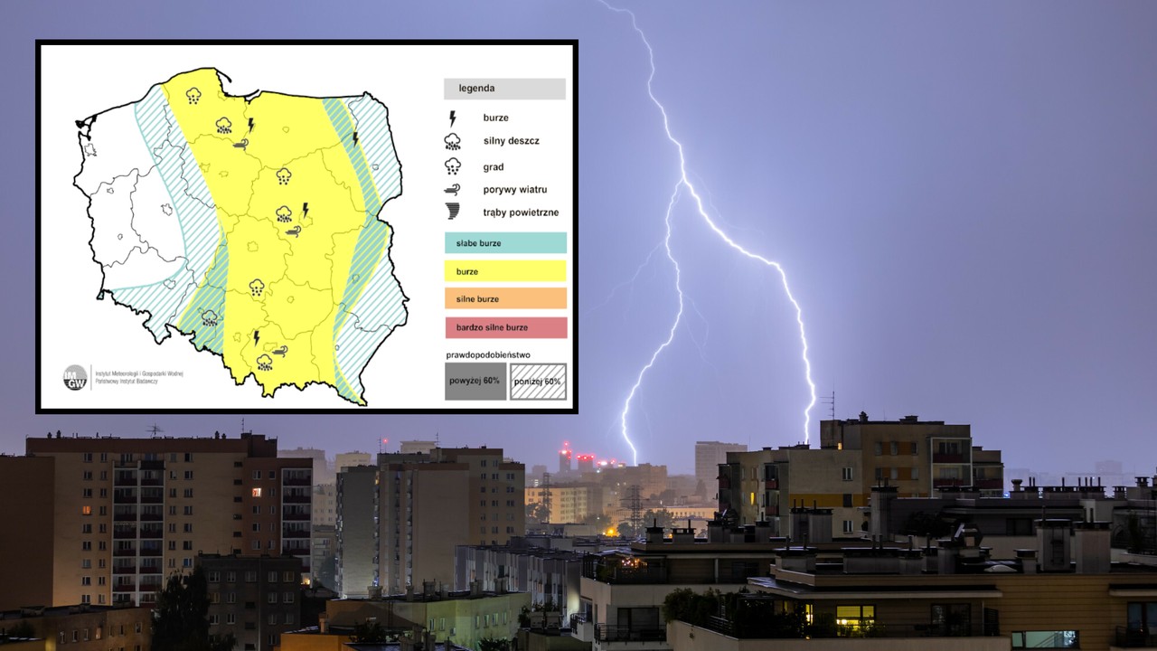 Silne burze i skwar ogarną w piątek Polskę. Oto gdzie pogoda będzie niebezpieczna