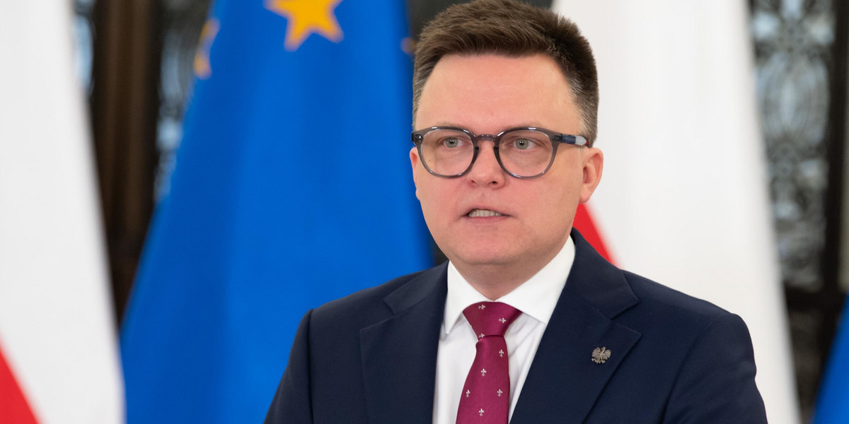 Marszałek Sejmu Szymon Hołownia. 