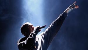 Kanye West, now known as Ye, on stage in New York City in 2015.Jerritt Clark/Getty Images for Roc Nation