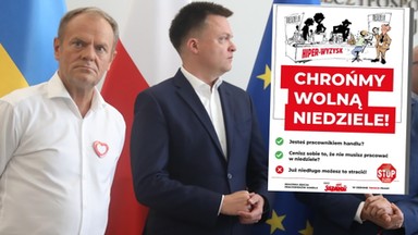 "Solidarność" rozdaje ulotki wyborcze. Straszy Koalicją Obywatelską i Trzecią Drogą