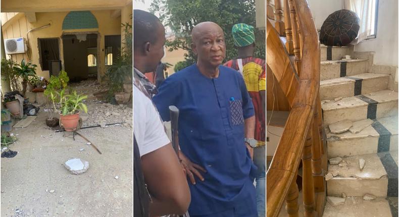General Ango was alleged to have led the suspected thugs to the house to vandalise the building with claims that the eviction notice given to his estranged wife had expired.  [Segun Adeyemi/Original]