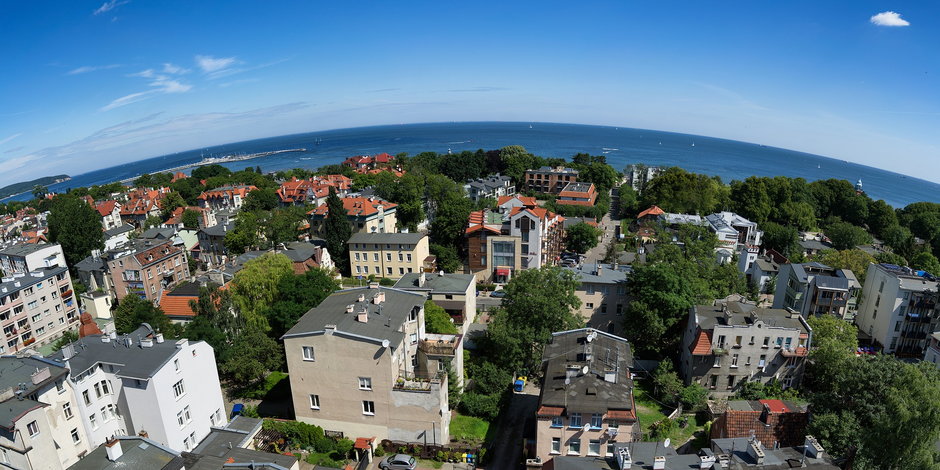 Sopot ma największą powierzchnię terenów zielonych.