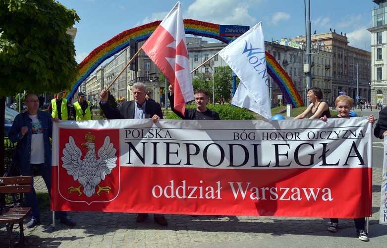 Protest narodowców na Placu Zbawiciela
