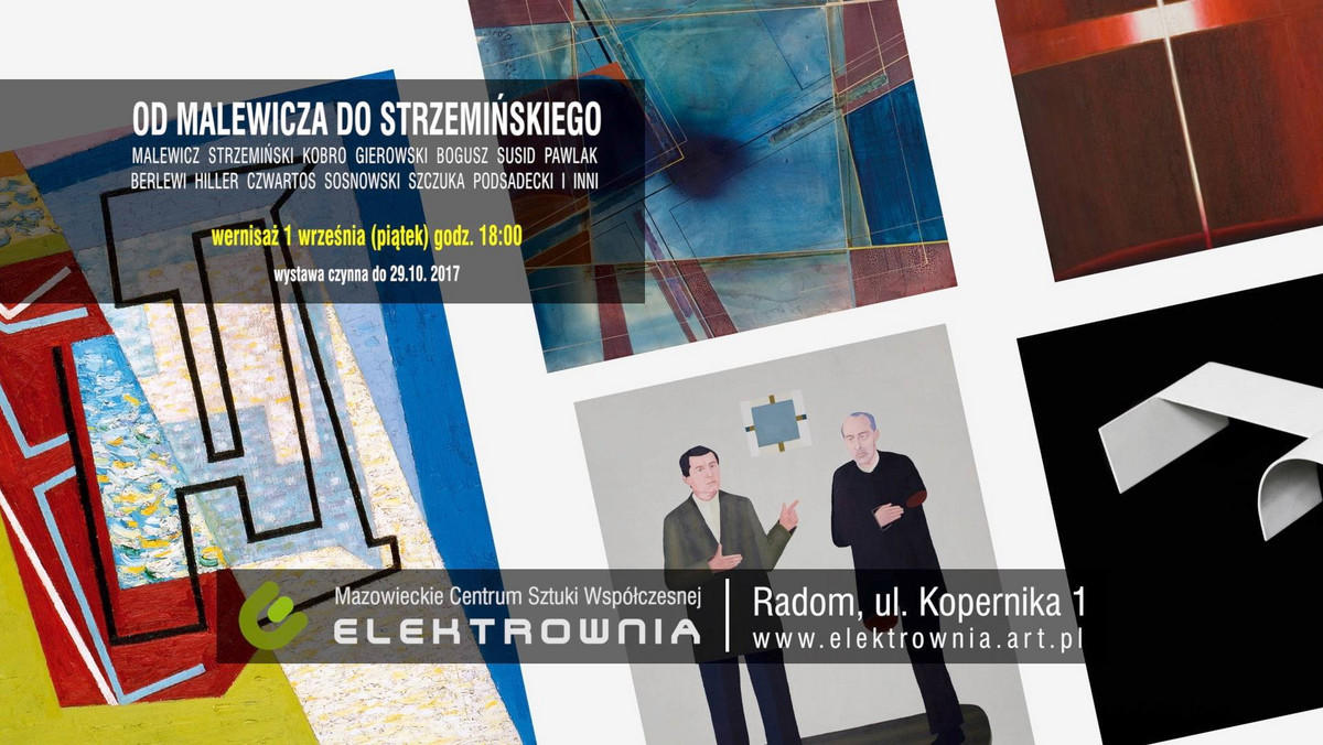 Od dzisiaj wystawa „Od Malewicza do Strzemińskiego” w Mazowieckim Centrum Sztuki Współczesnej Elektrownia w Radomiu. To około 120 obrazów, rysunków, rzeźb, grafik, plakatów i fotografii. Wystawa powstała w ramach ogólnopolskich obchodów Roku Awangardy i potrwa do 29 października.