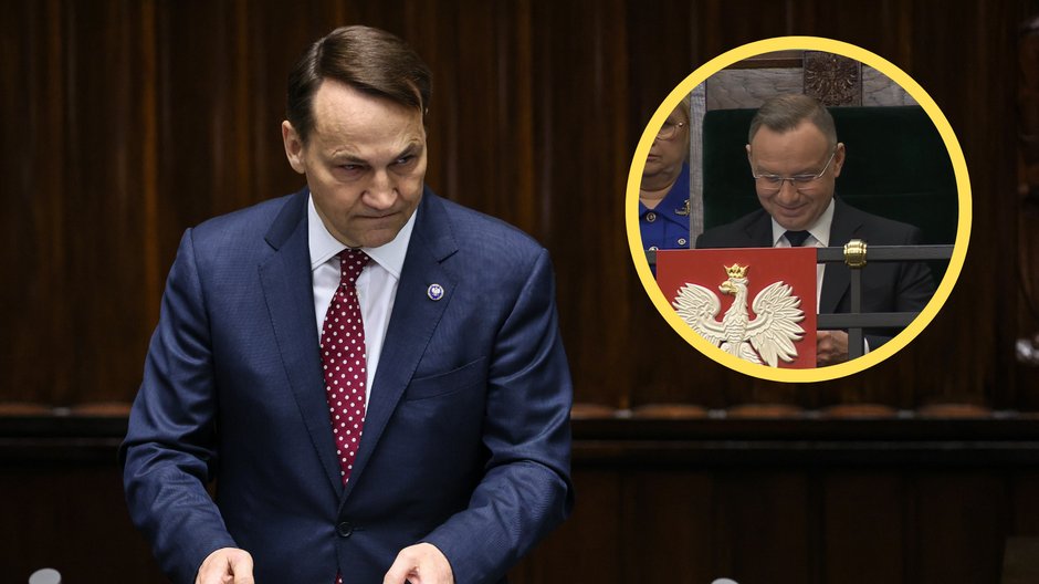 Radosław Sikorski i Andrzej Duda (w kółku)