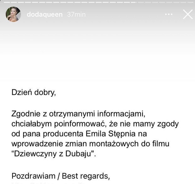 Wiadomość od studia