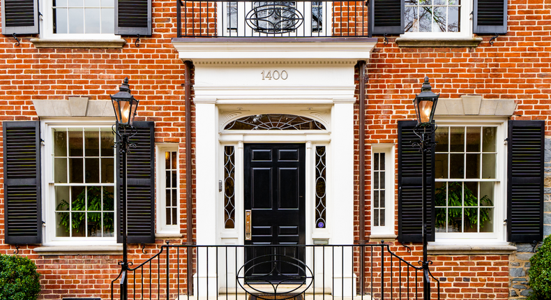 John F. Kennedy's onetime Washington, DC home is a Federal-style house built in 1800. It's now on the market for almost $4.7 million.